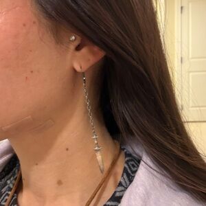 Hellhound Dagger Chain Earrings